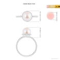 thumbnail image 5 of Angara Japanese Akoya Cultured Pearl Twisted Rope Shank Ring in 14K White Gold for Women | June Birthstone Jewelry for Her, 5 of 8