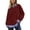 *Wine, variant on ClodeEU Women's Striped Fake Two Piece Long Sleeve Sweatshirt,Layered Crew Neck Pullover Top Beige,Women's Plus L