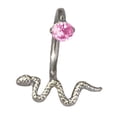 thumbnail image 1 of Lip Ring Zircon Titanium Acero Dientes Internos C Ring Joyería Europea y Piercing, 1 of 5