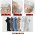 thumbnail image 4 of Unisex Ankle Socks Ultra Thin Breathable Dry Fit Low Cut Running for Men Women 5-10 Pack, 4 of 7