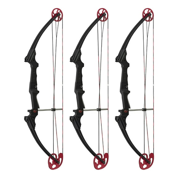 Genesis Archery Original Adjustable Right Handed Bow, Black (3 Pack)