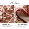 thumbnail image 4 of Mantel ISAENNE Designer de lino francés rojo con estampado floral, 140 x 180 cm, 4 of 8