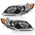 thumbnail image 1 of For 2012-2014 Toyota Camry Headlights Black Lamp Projector Clear Lens Left+Right, 1 of 1