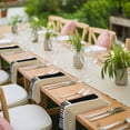 thumbnail image 4 of Beige Cloth Napkins, Modern Abstract Art Farmhouse Striped Washable and Reusable Dinner Napkins Set of 2, Table Napkin for Kitchen Party Birthday Wedding Hotel Housewarming 20"x20", 4 of 9