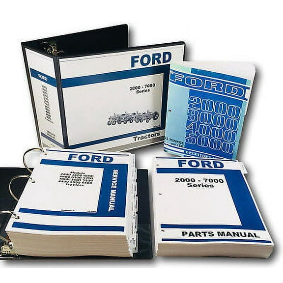 Ford 2000 3000 4000 5000 Series Tractor Service Parts Operators Repair Manual Oh