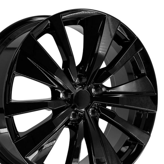 OE Wheels NS29 19 Inch Rims Fit Altima Style 5x114.3 19x8 Gloss Black - Hollander 62785 (Set of 4)
