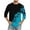 Blue, variant on Up to 65% off Dianli Mens T-Shirts Gradient Plus Size Tee Tops Lapel Collar 3/4 Sleeve T Shirts for Male Comfortable Athleisure T-Shirts Blue XXXXL