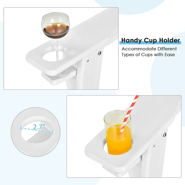 Cup and wine glass sales holder for adirondack chair