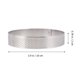 thumbnail image 4 of BRIGHTFUFU 1 pieza de acero inoxidable 304 para molde de pastel, anillo para el hogar, agujero redondo, mousse, círculo, herramienta para hornear y pastelería, cortador de galletas (10 cm, plata), 4 of 8