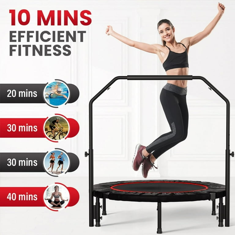 Toyywaw Mini Trampolines 40 inch Folding Fitness Indoor Exercise