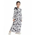 thumbnail image 4 of GDREDA Tenues d'Été pour Filles Robe à Manches Longues à Fleurs Décontractée Robes Imprimées à Fleurs Robe à Taille Nouée pour Enfants Robe Maxi Tenues et Ensemble pour Filles Noir, 13-14 Ans, 4 of 9