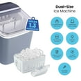 thumbnail image 3 of Countertop Ice Maker with Self-Cleaning, 9 Cubes in 6 Mins & 26 lbs per Day, Portable Ice Machine with Basket & Scoop, ETL/FDA Certified for Home, Kitchen, Office, Bar, 3 of 6