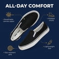 thumbnail image 5 of Emma Shoes Canvas Slip On Sneakers for Women, Canvas Slip On Shoes for Women, Low Top Casual Flats (Black, 10), 5 of 5