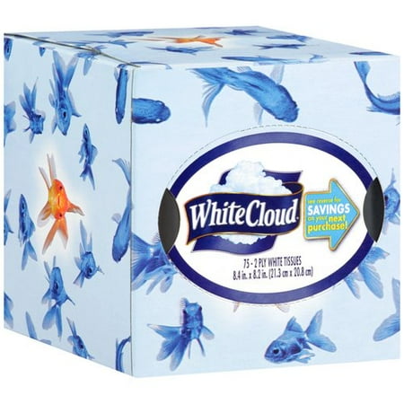 White Cloud Wc Facial Tissue 75ct 2ply Cube