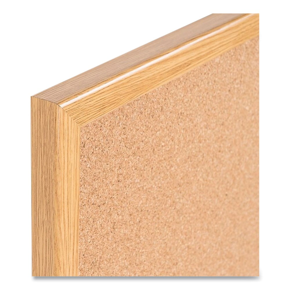 Cork Bulletin Board 35-13/32"W, Frame Color: Oak MC070014231