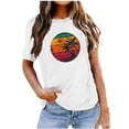 thumbnail image 1 of Camiseta suelta con estampado elegante para mujer Blusa de manga corta con cuello redondo Tops casuales OAVQHLG3B Store lin121212, 1 of 4