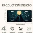 thumbnail image 2 of Wolves Howling at Moon Funny Personalized License Plate Rust-proof Stainless Steel Metal License Plate Suitable For Men And Women 12.2" x 6.2", 2 of 7