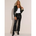 thumbnail image 4 of DARING DIVA PU Leather Cropped Party Bolero Short Jacket XS Black, 4 of 6