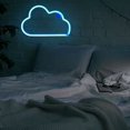thumbnail image 4 of Letrero de neón LED con nube, decoración luminosa, viene con 3 planetas rayados y letrero de neón con nubes, funciona con batería y USB, neón de nube azul, luz de pared, iluminación, 4 of 5