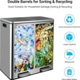 thumbnail image 6 of Arlopu 16 Gallon Dual Trash Can Recycle Bin, Stainless Steel Kitchen Step Garbage Can with Lid, Foot Pedal, 6 of 8
