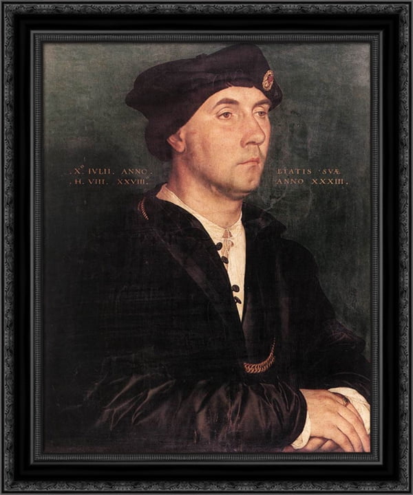 Sir Richard Southwell 20x24 Black Ornate Wood Framed Canvas Art By ...