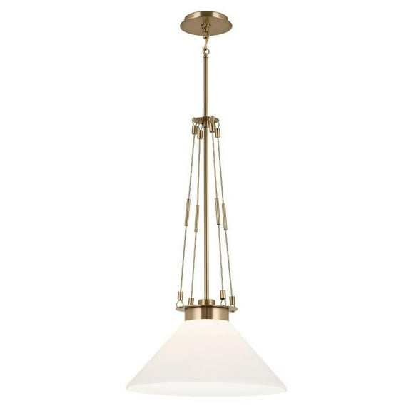 1 Light Pendant-31.25 inches Tall and 18.25 inches Wide-Champagne Bronze Finish Bailey Street Home 147-Bel-5016756