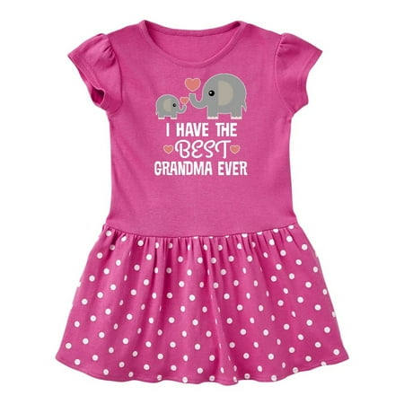 

Inktastic Grandchild I Have The Best Grandma Ever Gift Toddler Girl Dress