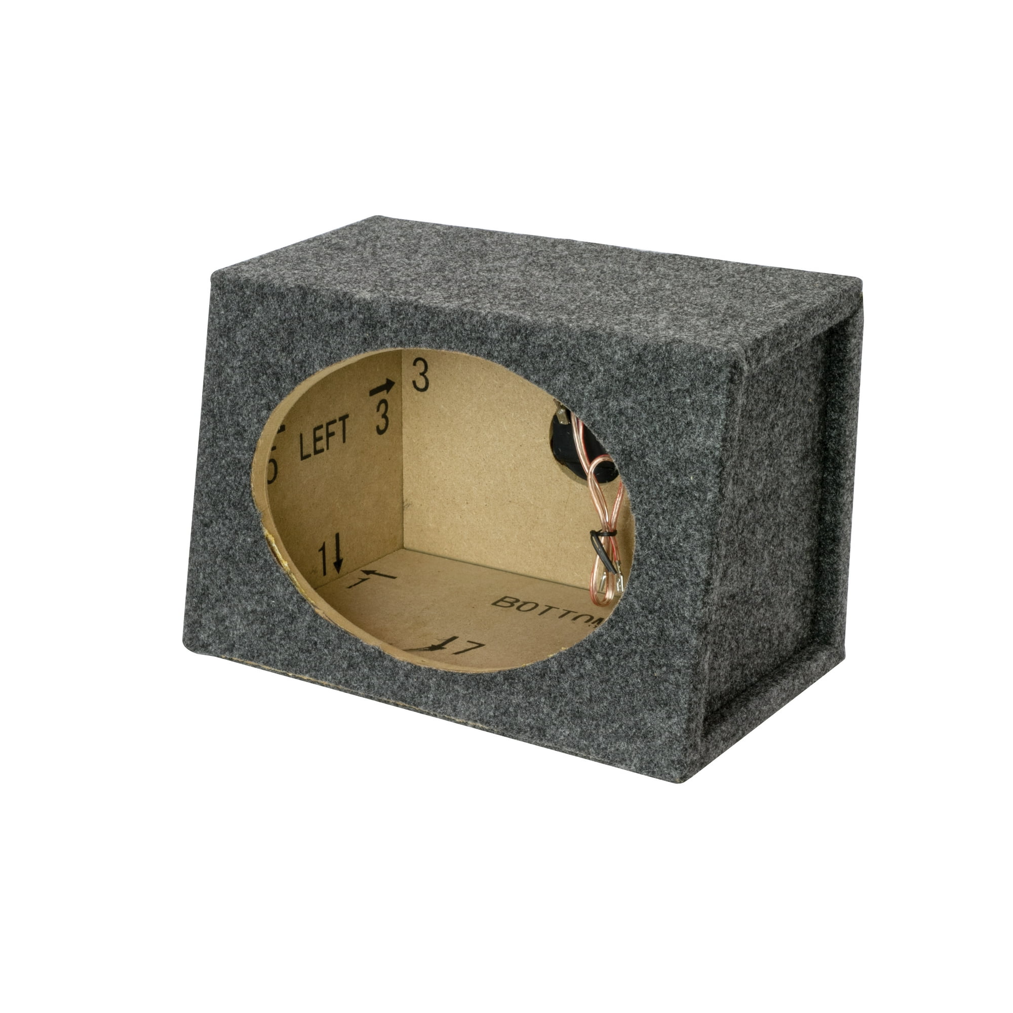 Scosche SE69KT 6×9 Single Car Speaker Box Enclosure with Gray Carpet