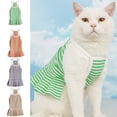 thumbnail image 2 of Striped Pattern Pet Skirt - Ruffle Design Polyester Outdoor Summer Dog Cat Sling Dress - Pet Supplies, 2 of 8