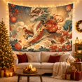 thumbnail image 3 of Ocean Waves Highly with Mythical Dragon Leaping Through, Mystical Fantasy for Space Lovers, Galaxy Room Decor, Housewarming Gift, Tapestry Wall Hanging for Bedroom and Dorm, 3 of 7