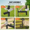 thumbnail image 5 of VEVOR Livestock Trimming Stand, Goat & Sheep Stand 9.37-12.8 inch Adjustable Height 0-5.4 inch Width, Metal Goat Milking and Shearing Stand Attachment Nose Loop Headpiece, Black, 5 of 9
