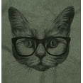 thumbnail image 2 of Cat with Glasses Cute Hipster Kitty Plus Size Crewneck Graphic Tee Shirt Brisco Brands 3X, 2 of 5