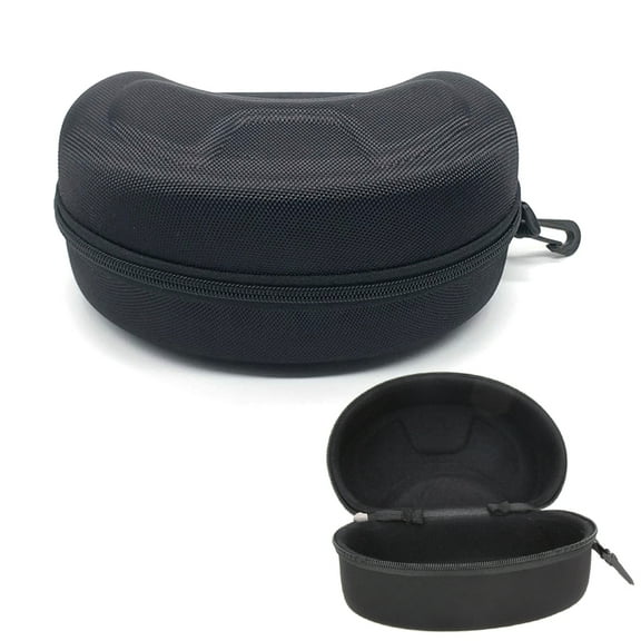 tooloflife Glasses Case Eyeglasses Case Protective Sunglasses Glasses with Zipper Hard Shell Waterproof Black