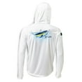 thumbnail image 3 of SCALES Tuna Frenzy Hooded Long Sleeve Performance Shirt Light Blue, Medium Hoodie, 3 of 3