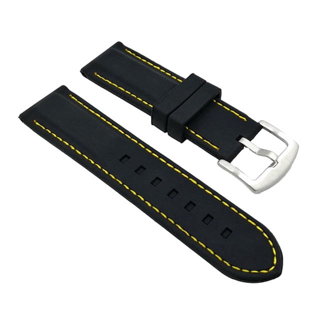 Banda de Silicona Negra para Reloj Deporte Inteligente - 26mm Sunnimix Correa de reloj de caucho