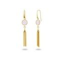 thumbnail image 1 of Rose Crystal Golden Tassel Errings in 925 Sterling Silver, 1 of 1