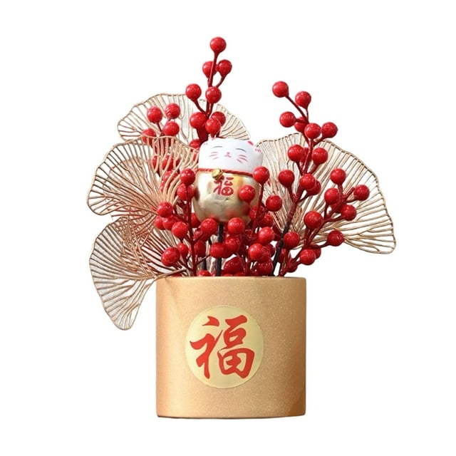 Cesta de flores Fernando estilo chino adorno de mesa arreglos florales para vacaciones