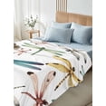 thumbnail image 4 of Dragonfly King Size Flat Sheet, Wrinkleproof & Fadeproof Cooling Flat Bed Sheet Only, Watercolor Colorful Nature Painting Art Breathable Soft Bedding Top Sheets 105 x 98 Inches, 4 of 8