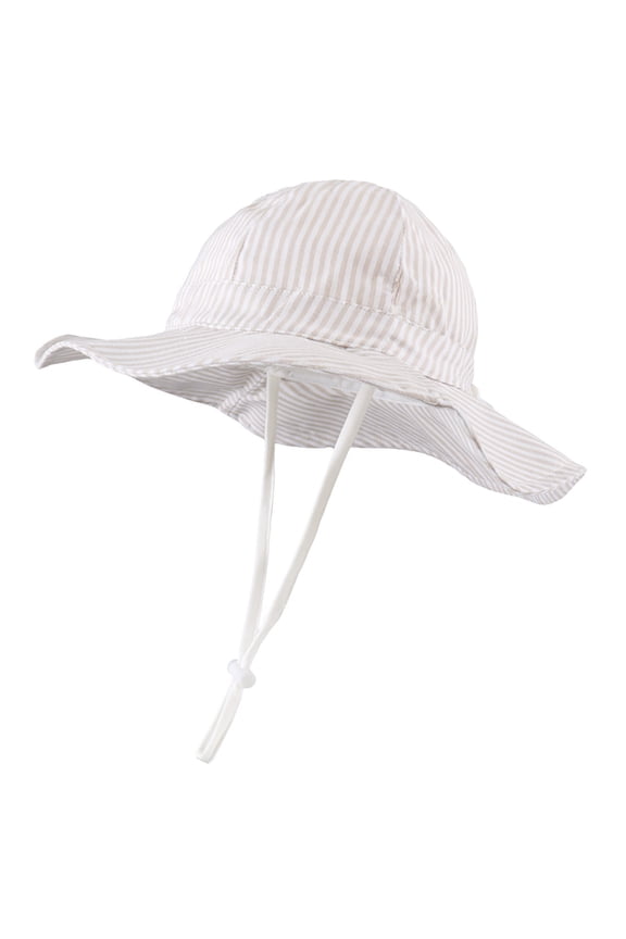Little Girls Sun Hat Llama Cactus Print UPF 50+ Bucket Cap,Khaki