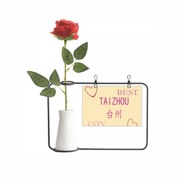 Coastal Center Taichou Sign Artificial Rose Flower Hanging Vases Decoration Bottle