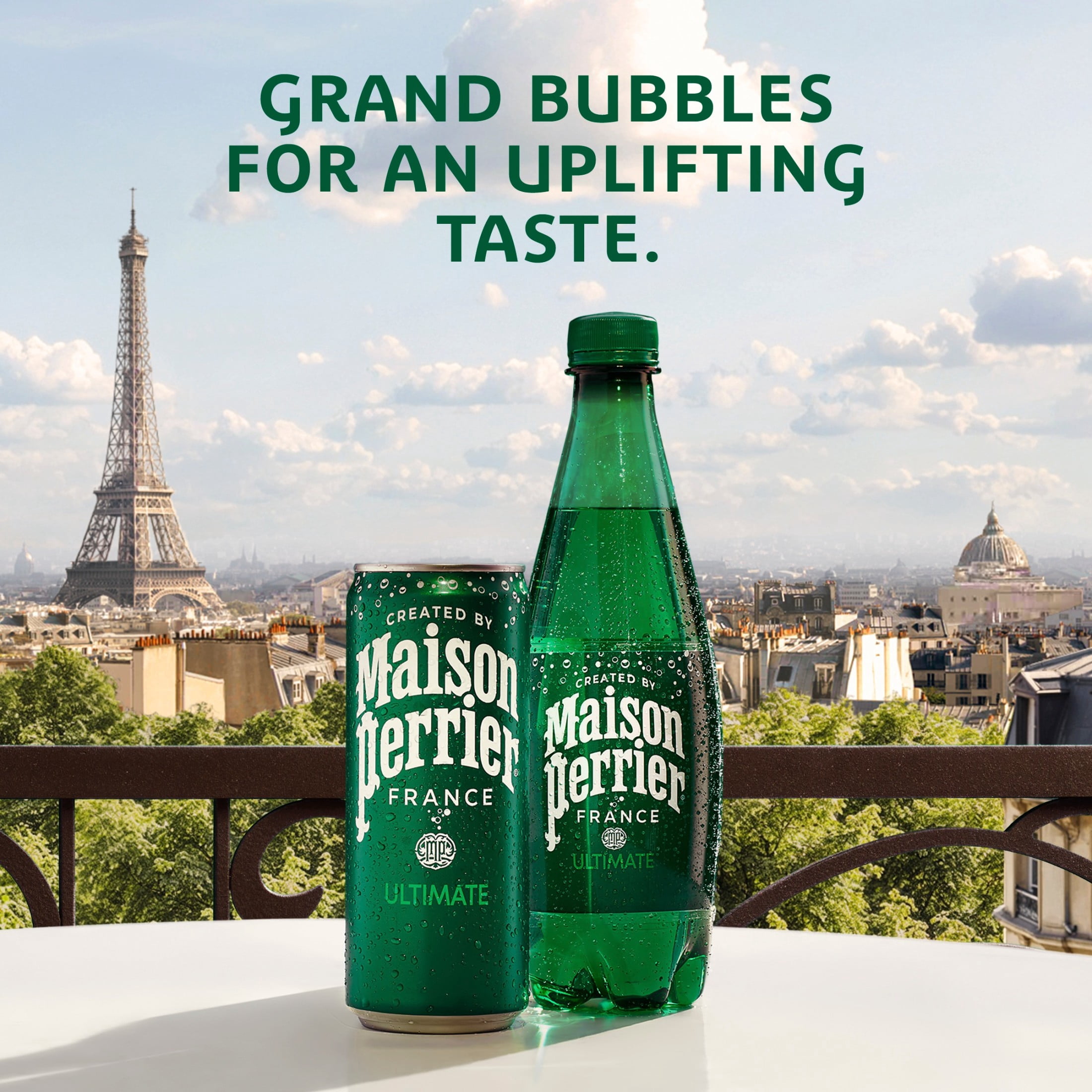 Maison Perrier Ultimate Unflavored Sparkling Water, 11.15 fl oz, 24 Pack Cans