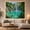 Forest Lagoon, variant on Forest Waterfalls Across an Emerald Lagoon, Peaceful Digital Art for Nature Lovers, Landscape Decor, Housewarming Gift, Tapestry Wall Hanging for Bedroom and Living Room