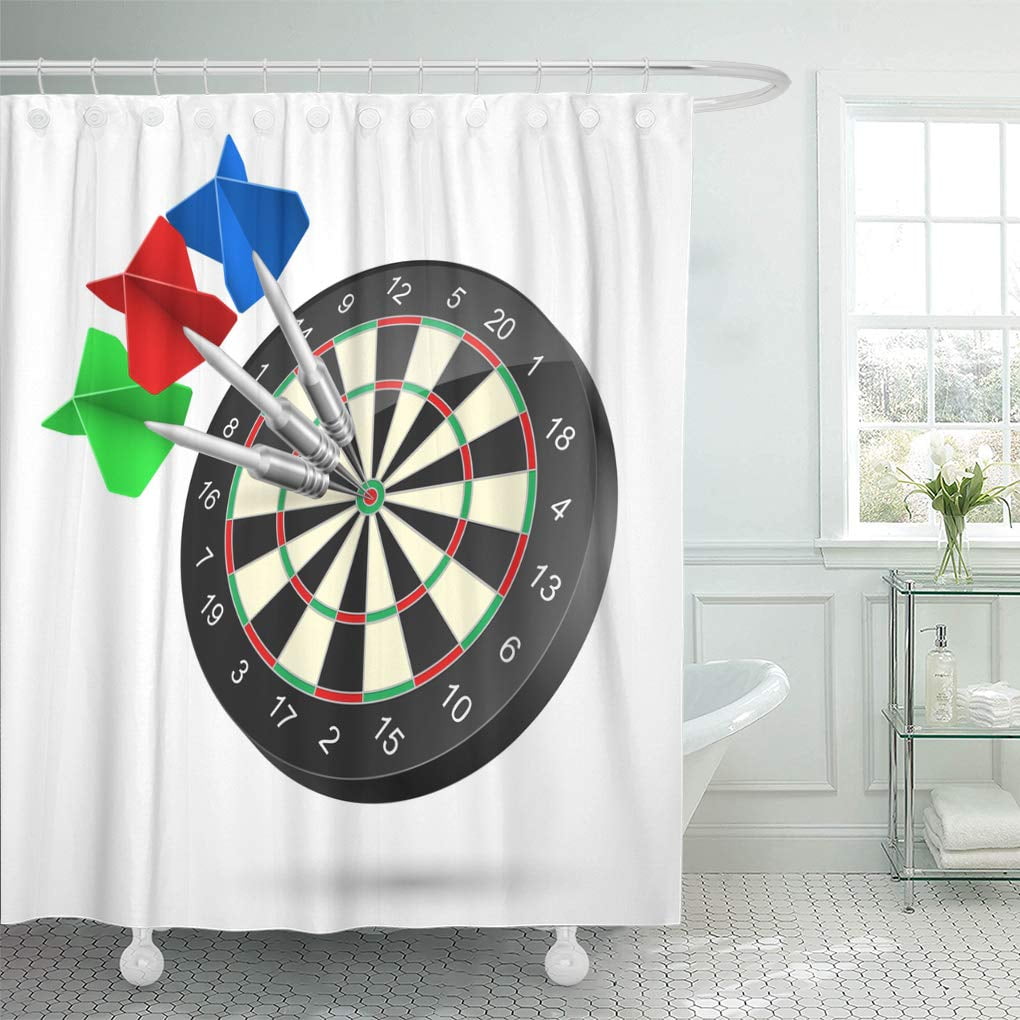 CYNLON Black Accuracy Raster Dartboard Darts Hitting Target on White