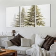 thumbnail image 2 of Nawypu  Framed Canvas Wall Art Print Vintage Wooded Holiday Trees in Snow by Katie Pertiet 12''x16''X3 Panels, Sylvie Gold Frame - Medium, 2 of 4