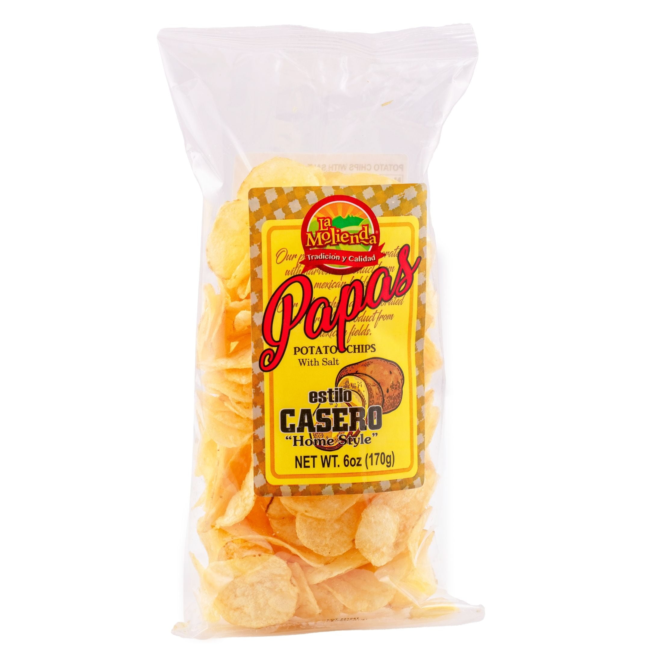 (2 pack) La Molienda Homemade-Style Salty Potato Chips, Mexican Snack, 6 oz