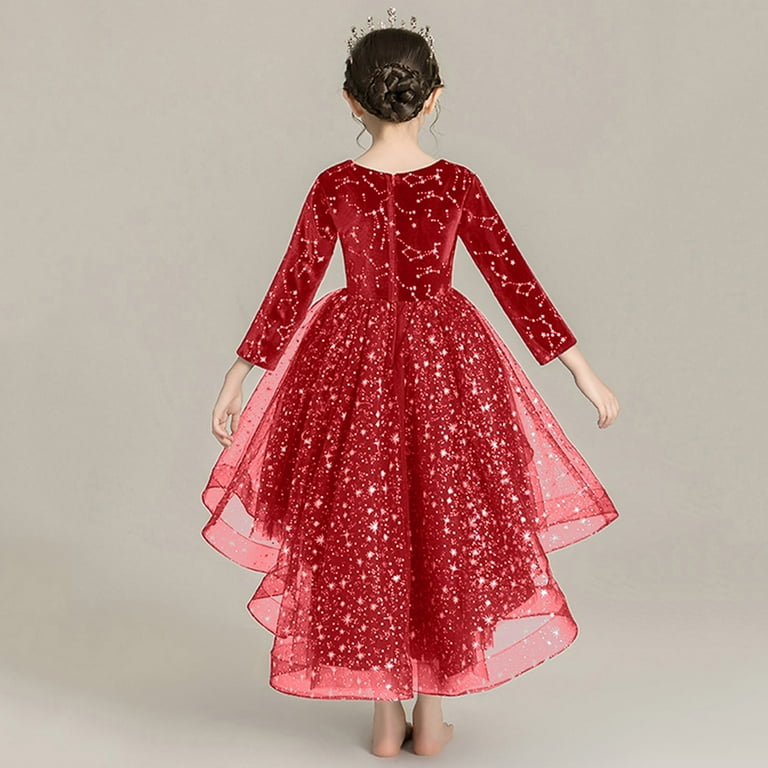 ZHOGXU Toddler Kids Girls Cute Sequin Glitter Party Carnival Gown Princess  Formal Dress Stylish Boho Beach Vacation Bohemian Sundress - Walmart.com