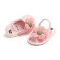 thumbnail image 6 of Baby Infant Girls Sandals Soft Sole Crib Flats Slippers Toddles Princess Shoes Infant Girls Summer Sandals First Walker Anti-slip Prewalker 0-18M, 6 of 9