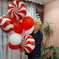 thumbnail image 5 of 10 piezas de globo de aluminio con forma de piruleta, estrella, corazón, rojo y verde, decoración para fiesta de Navidad, Papá Noel, alce, globo de aire, regalo de Año Nuevo para niños, 5 of 5