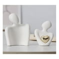 thumbnail image 4 of XIBUFE 2026 New Mini Couple Statue Tv Stand Decor Abstract Sculpture Knick Knacks Home Decor Couples Love Office Show Pieces White B, 4 of 7