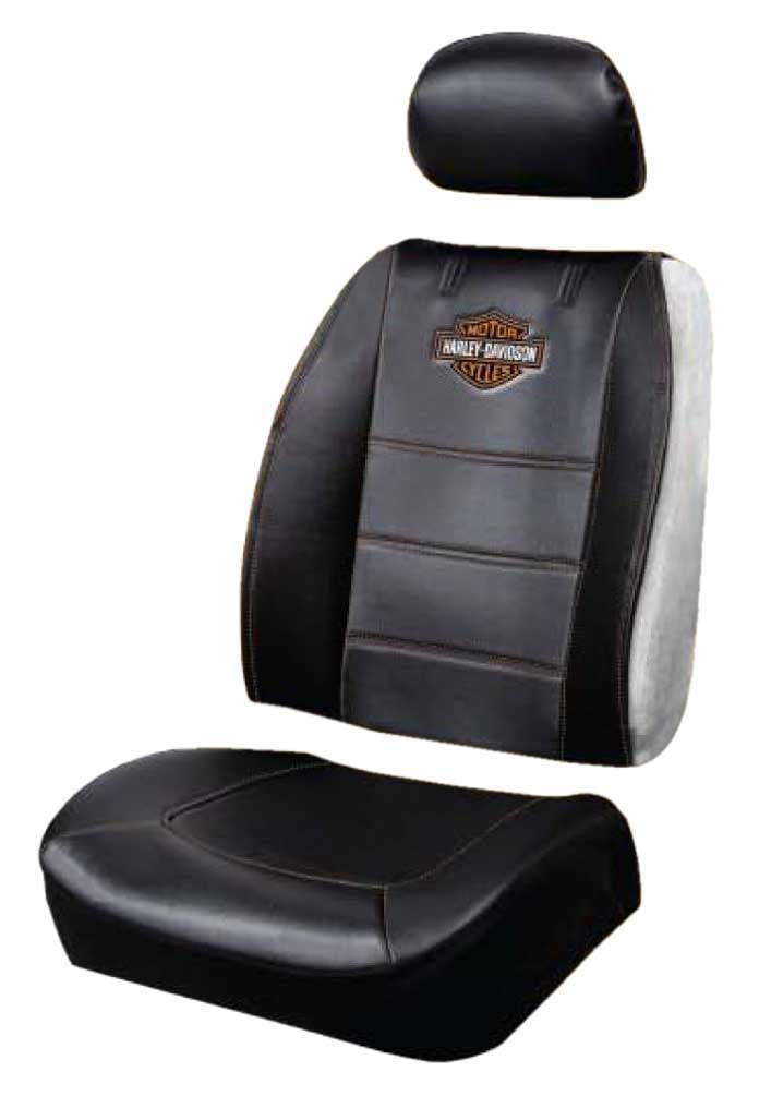 Harley Davidson Premium B S Sideless 3 Piece Seat Cover Black Single P8592 Com - Harley Davidson Golf Cart Seat Covers